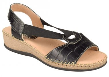 Πέδιλα γυναικεία | Δερμάτινα | Αερόσολες | Υφαντίδης | 110130 | Μαύρο - Υφαντίδης - 